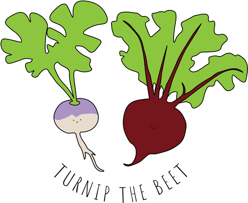 Turnipand Beet Cartoon Illustration