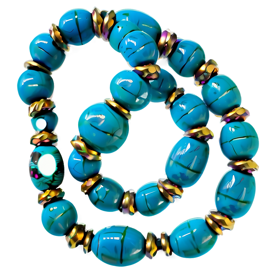 Turquoise Beads Png 17