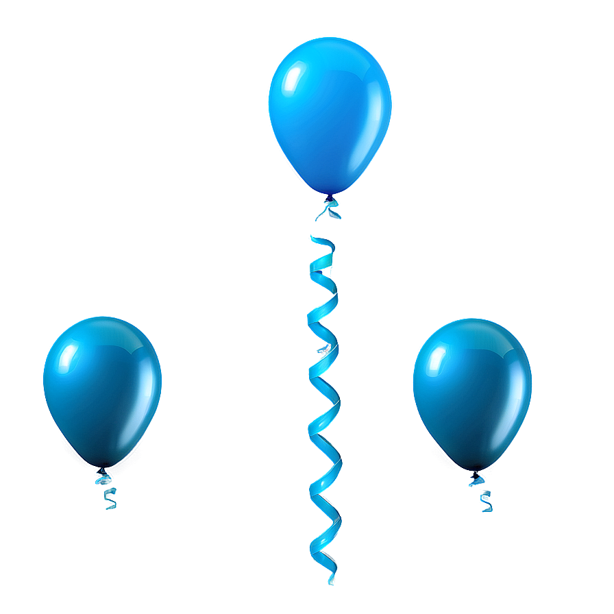 Turquoise Blue Balloons Png 06122024