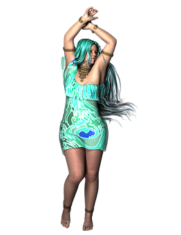 Turquoise Dress Dancer