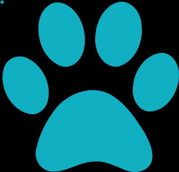 Turquoise Paw Print Graphic