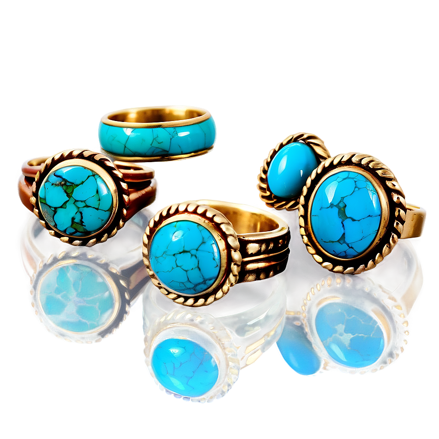 Turquoise Statement Rings Png 68