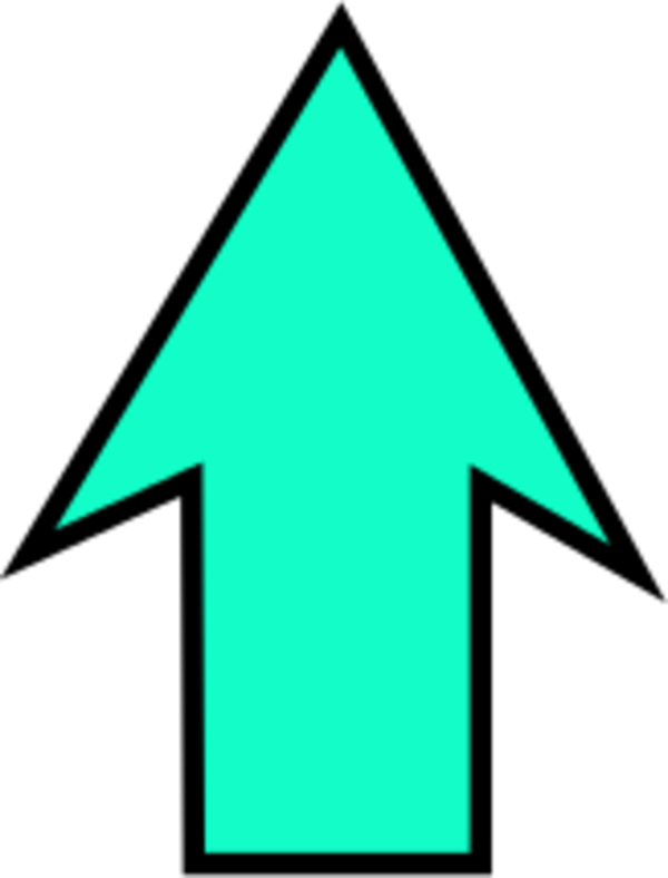 Turquoise Up Arrow Icon