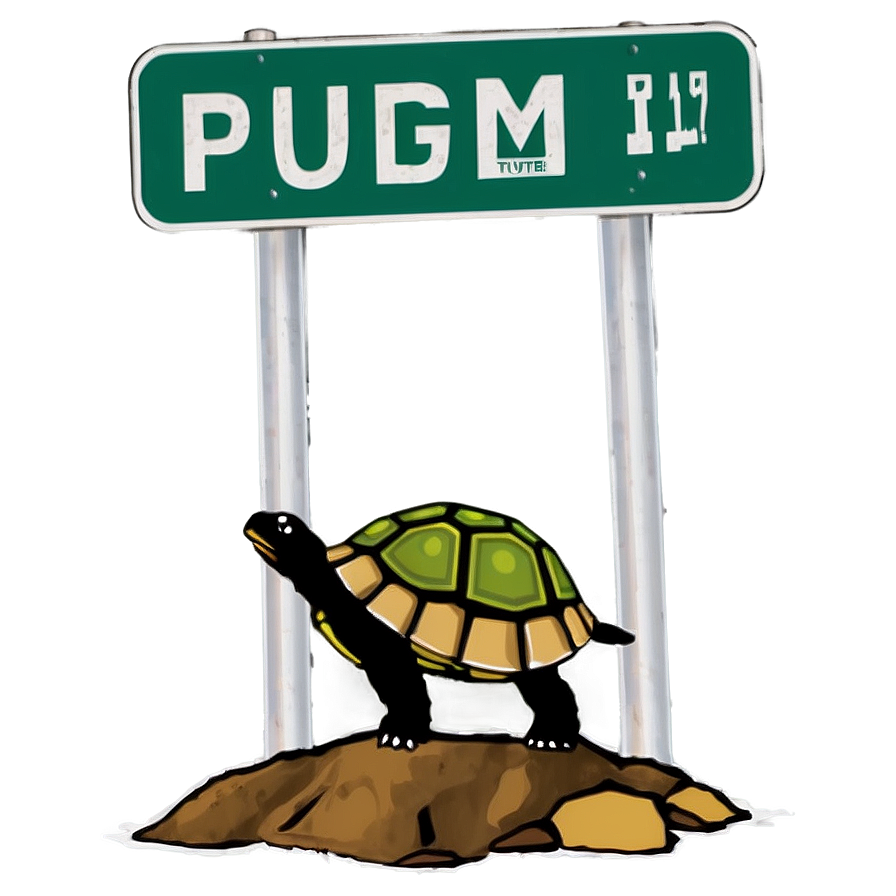 Turtle Crossing Road Sign Png 88