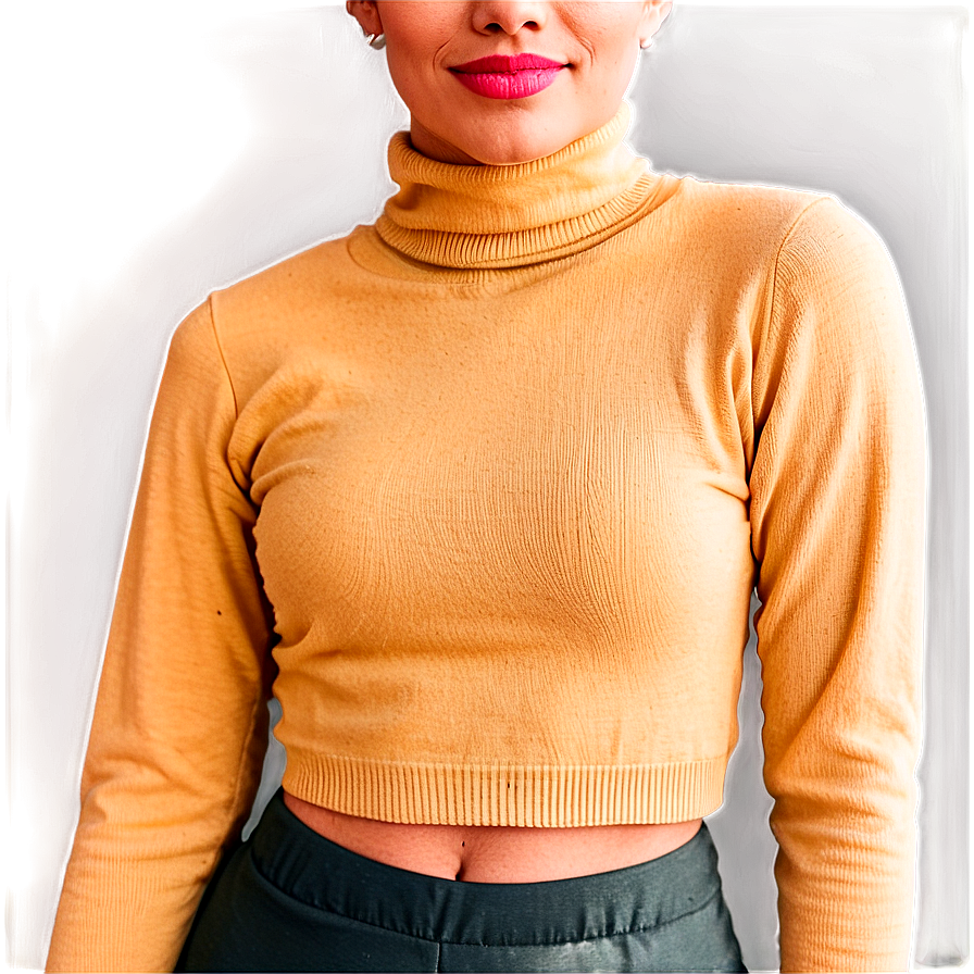 Turtleneck Crop Top Png Rqk57