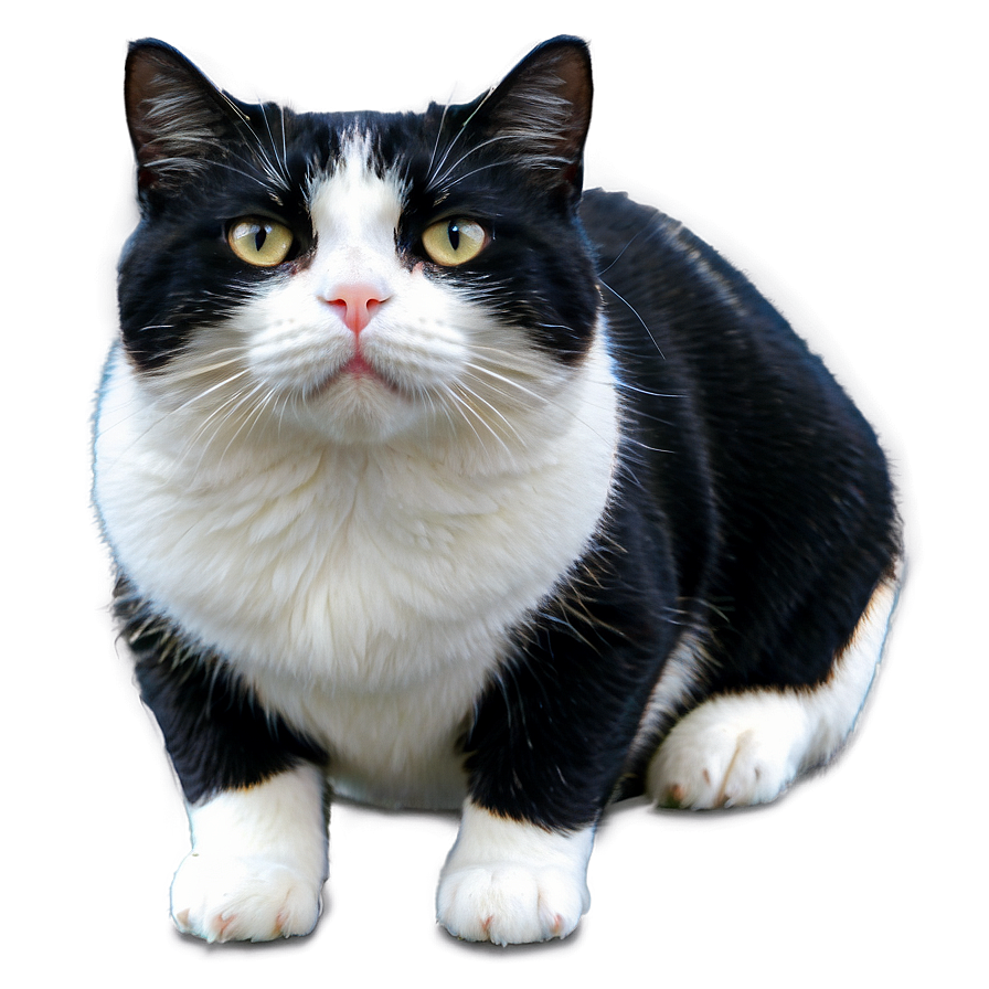 Tuxedo Cat In Snow Png 9