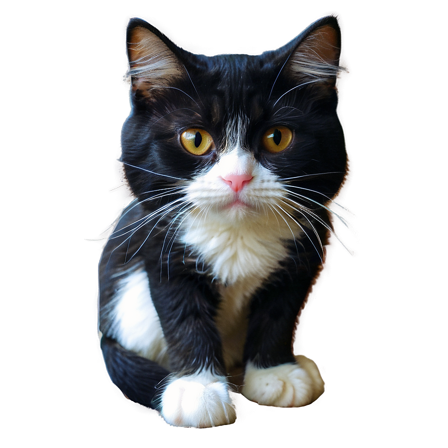 Tuxedo Cat With Yarn Png 96