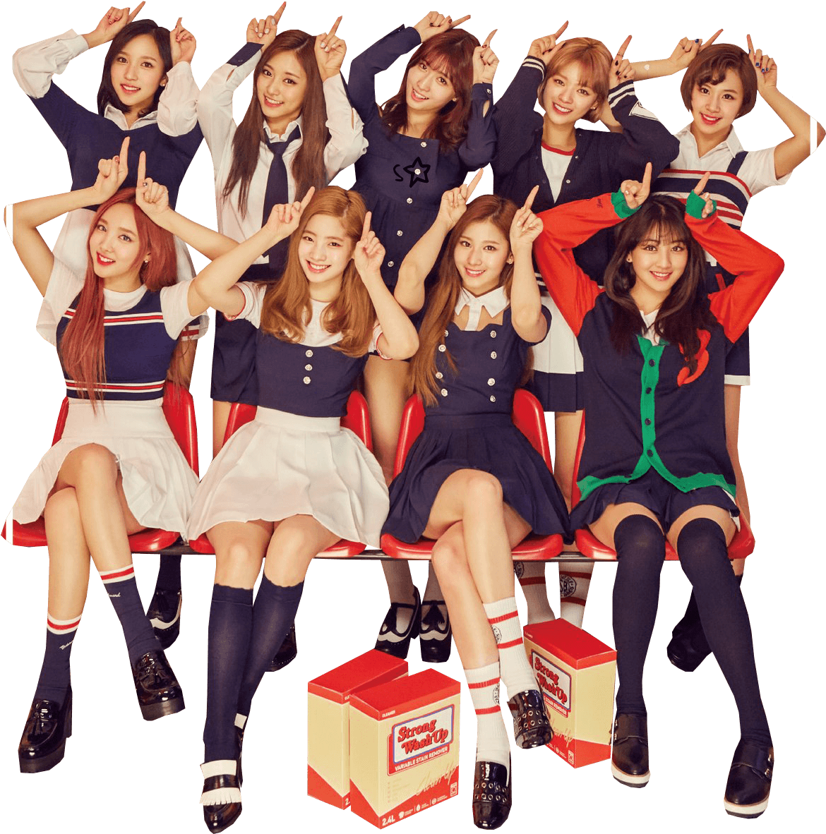 Twice Kpop Group School Uniform Concept