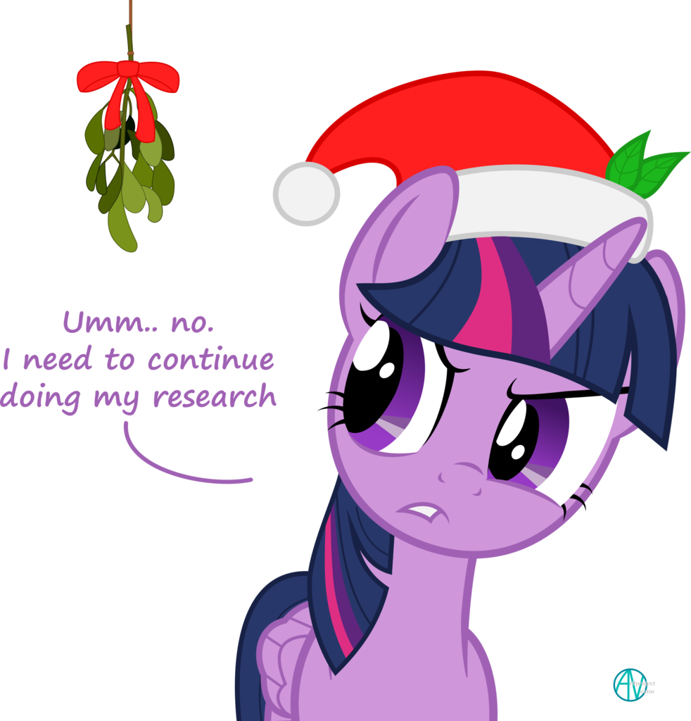 Twilight_ Sparkle_ Mistletoe_ Christmas_ Hesitation