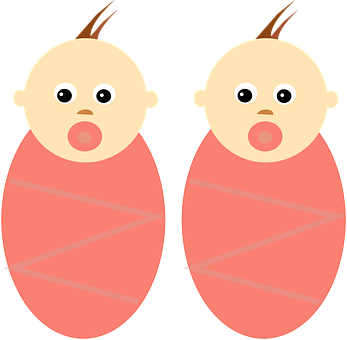 Twin Cartoon Babies