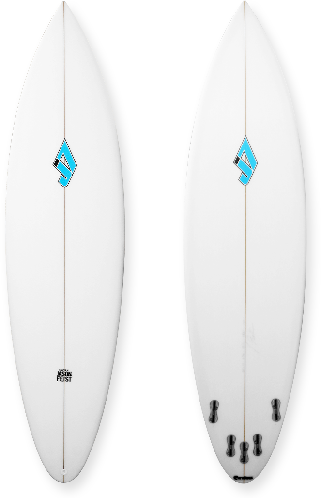 Twin Surfboards White Background