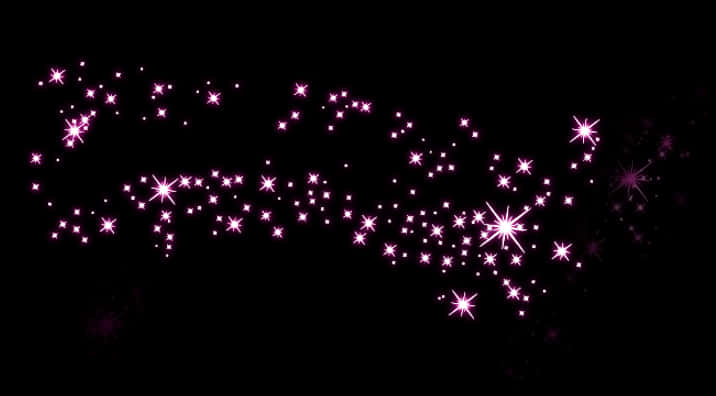 Twinkling Pink Starson Black Background