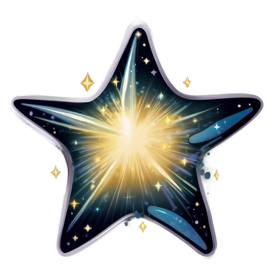 Twinkling Star Sticker Png 06132024