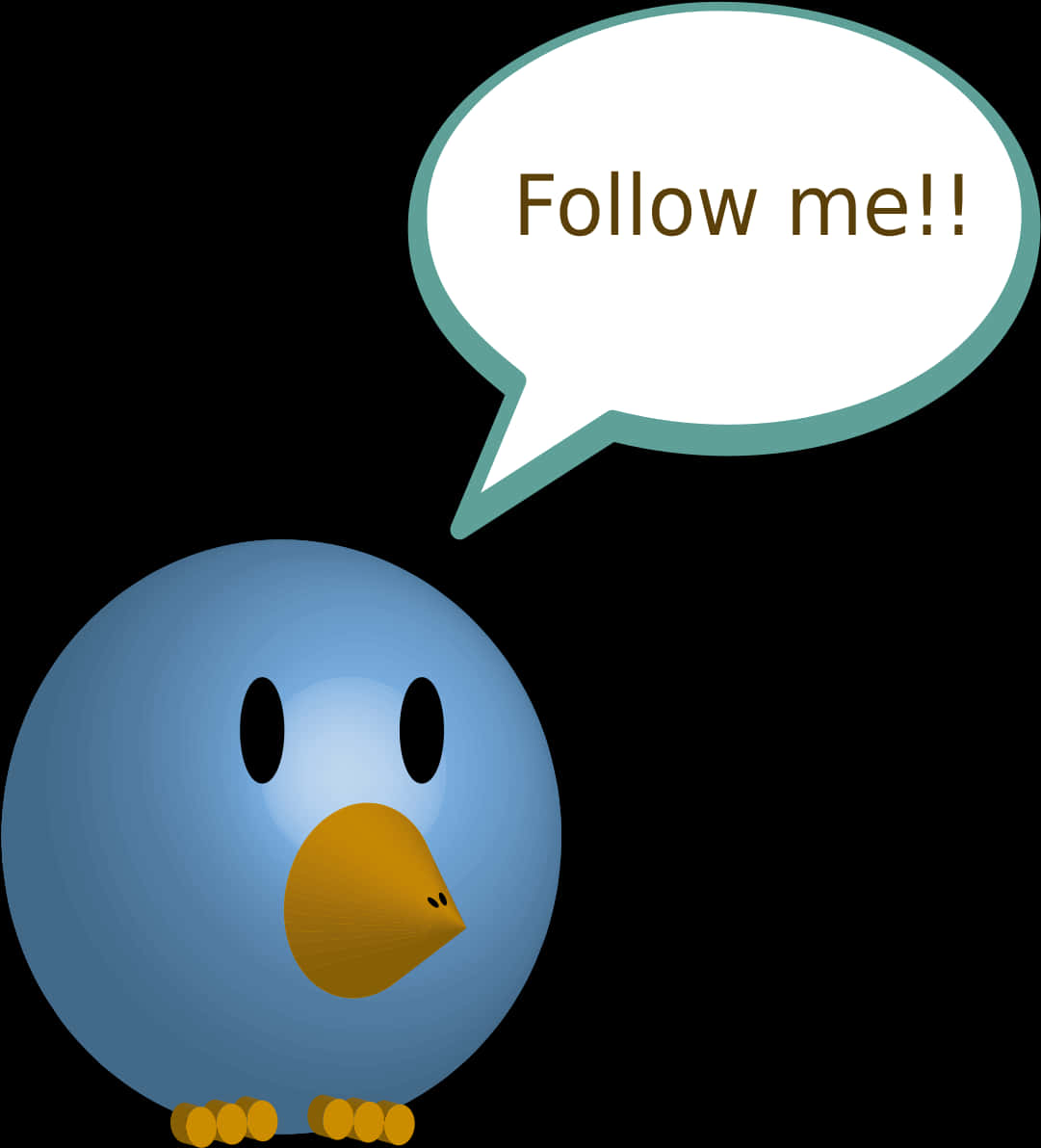 Twitter Bird Follow Me Invitation