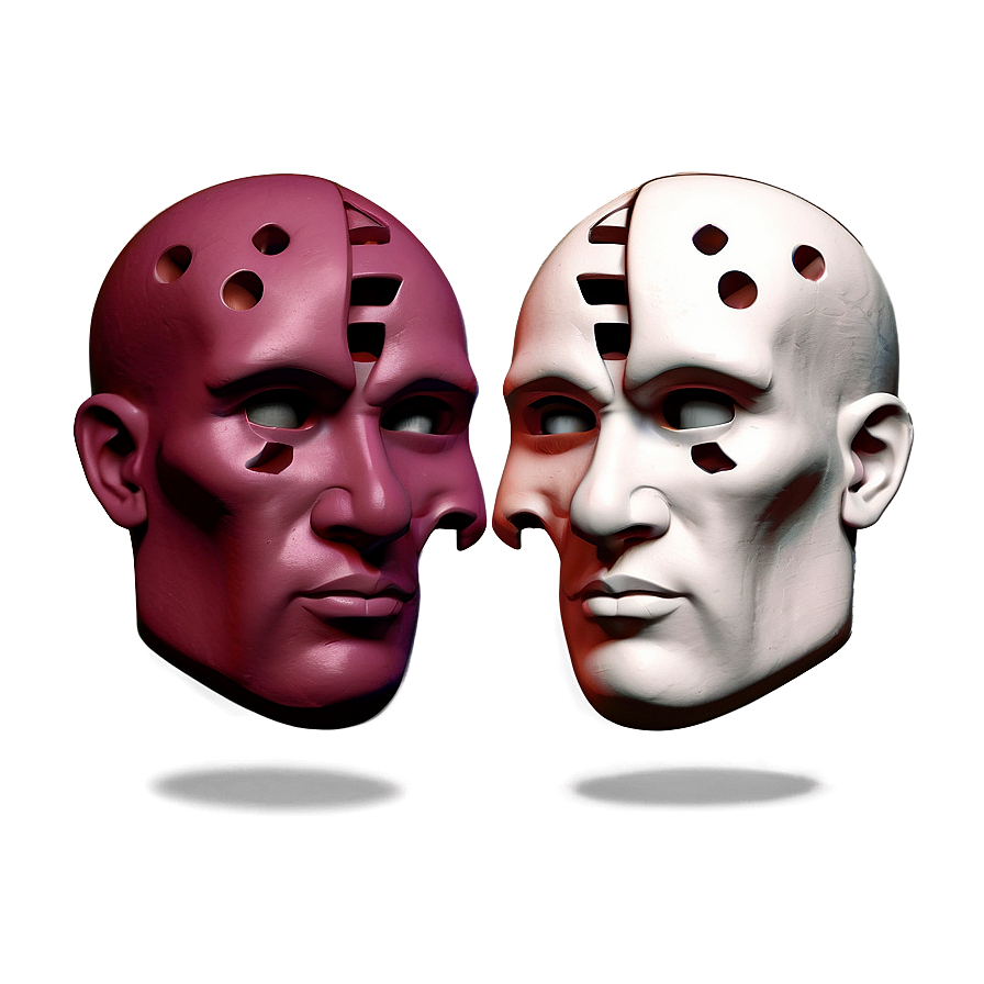 Two Faced Masks3 D Render