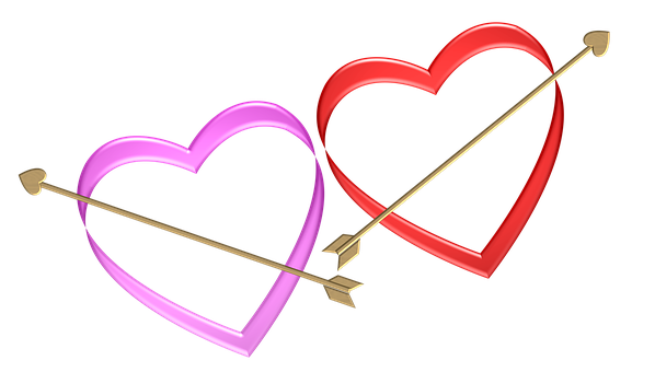 Two Hearts Piercedby Arrows