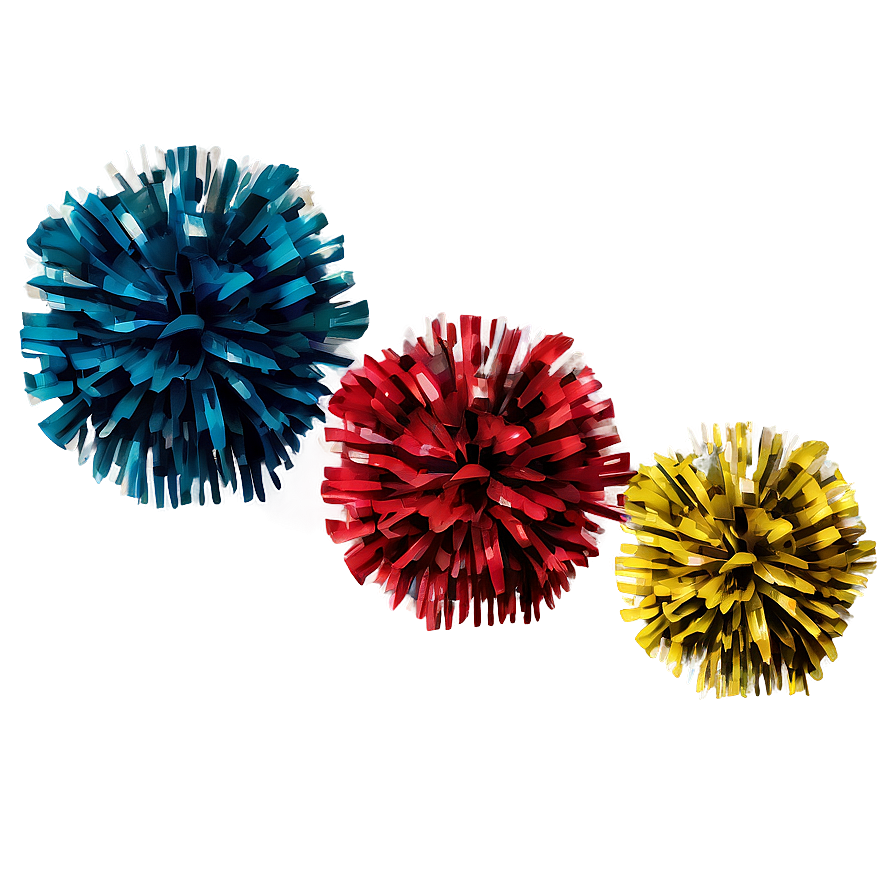 Two-tone Cheer Pom Poms Png Xfp