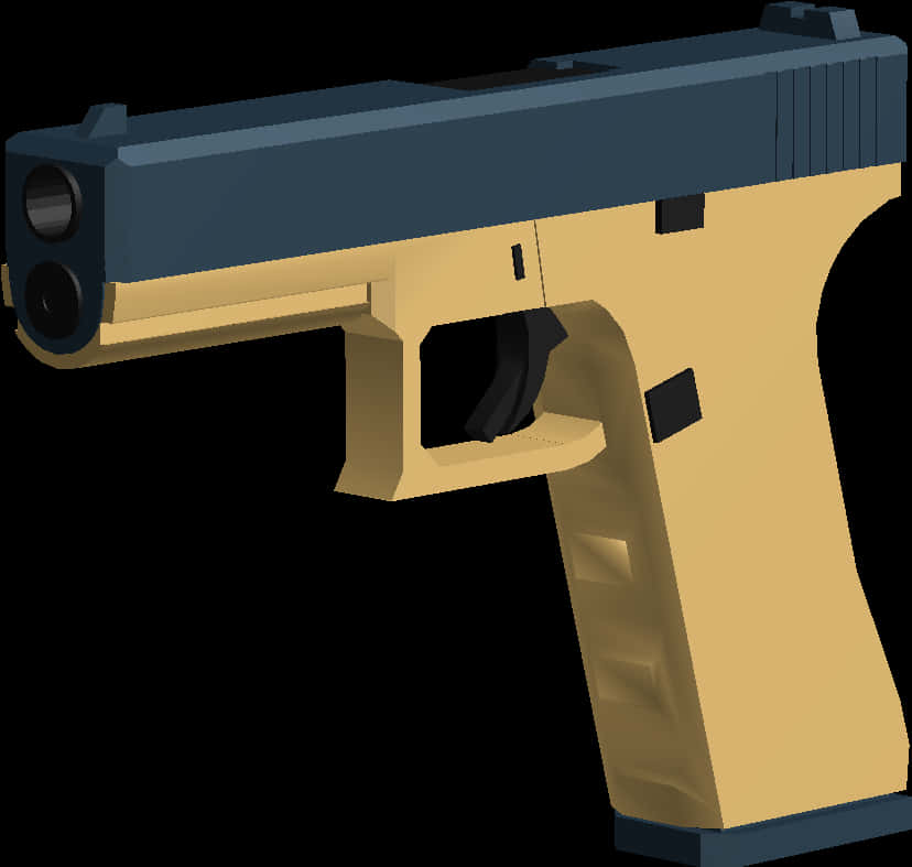 Two Tone Glock Pistol Illustration