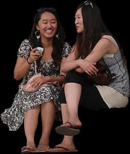 Two Women Laughing Together