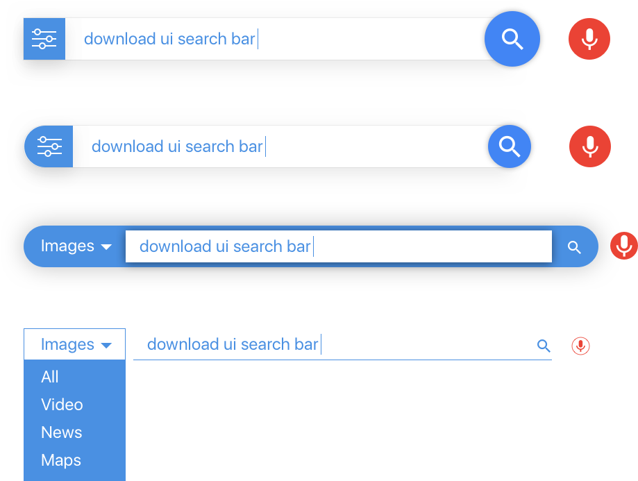 U I Search Bar Design Variations