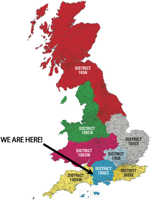 U K District Map We Are Here