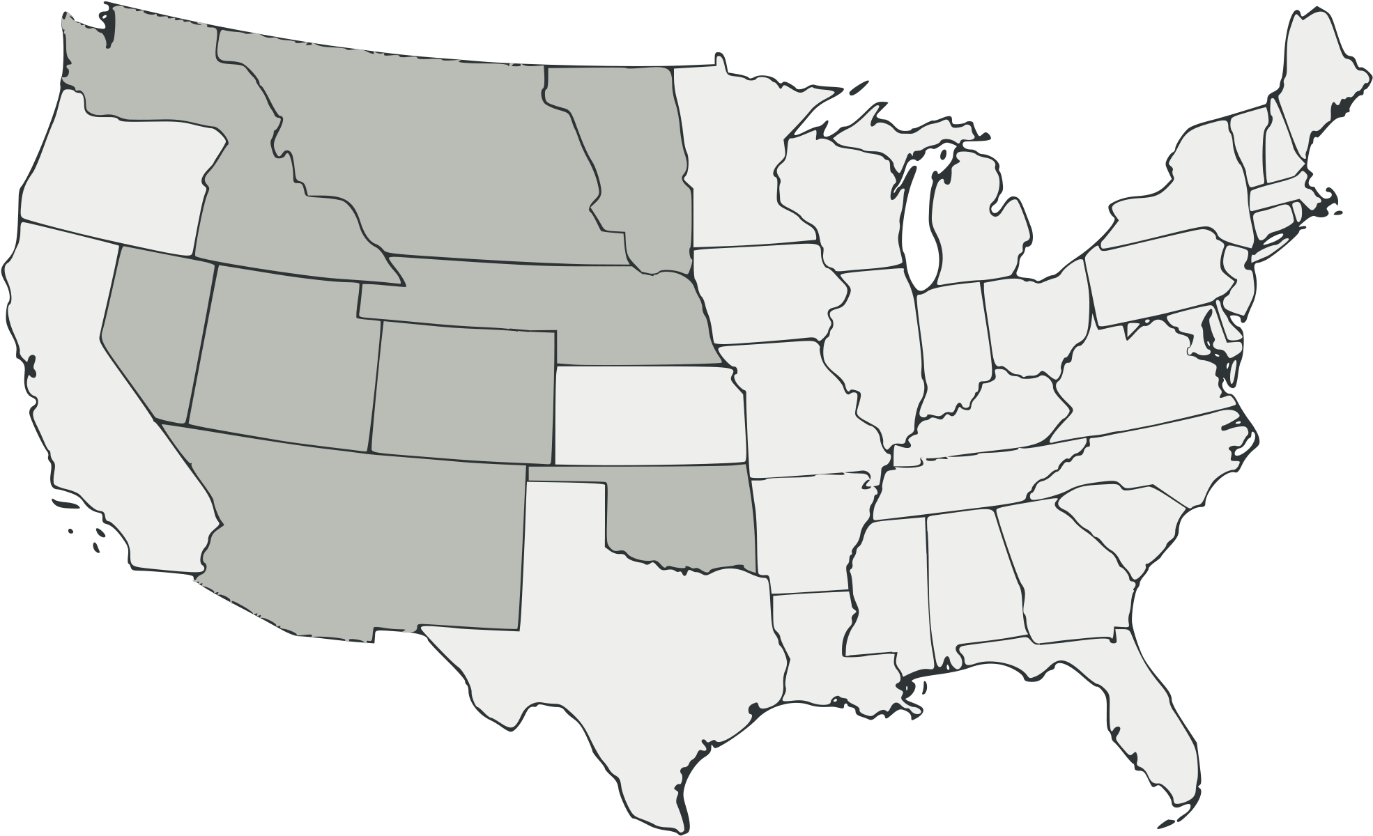 U S A Outline Map