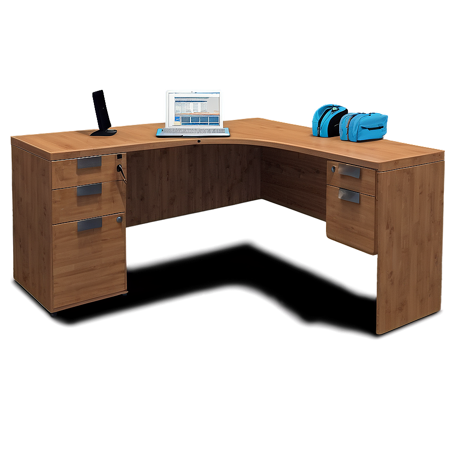 U-shaped Office Desk Png 05042024