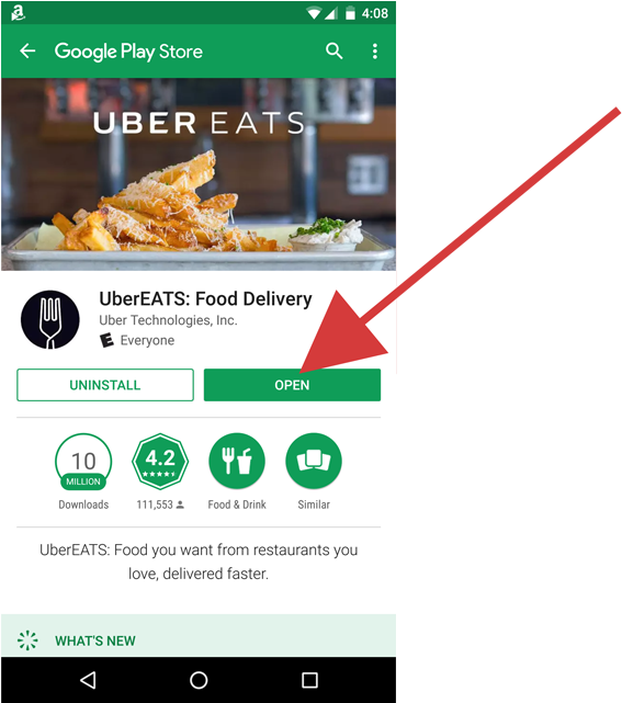 Uber E A T S App Play Store Screenshot