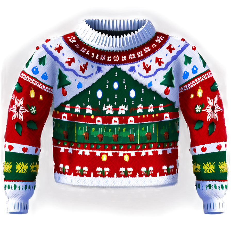 Ugly Christmas Sweater Pattern Png 64