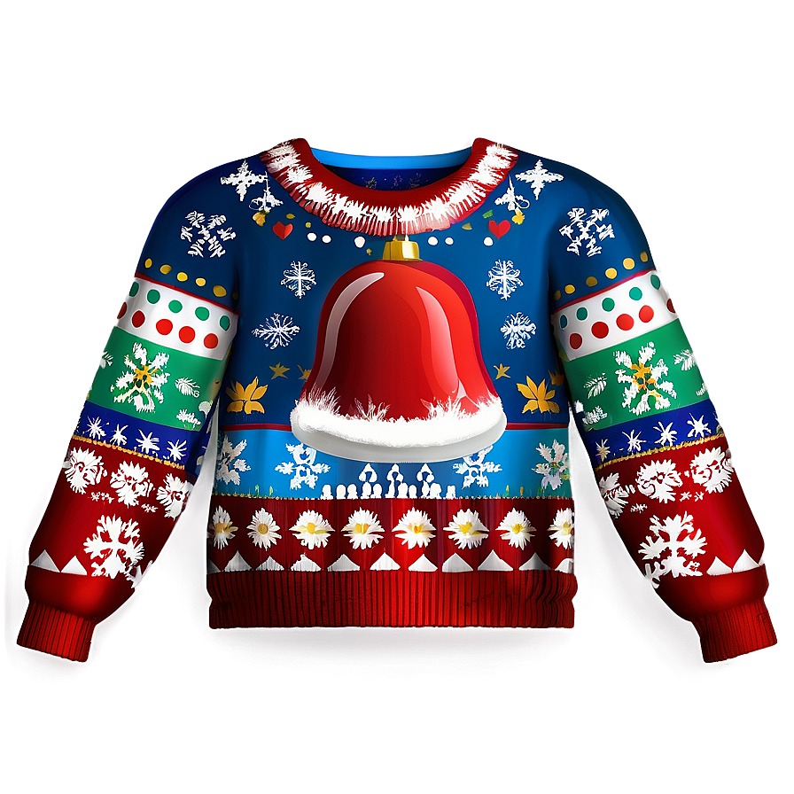 Ugly Christmas Sweater With Bells Png 42