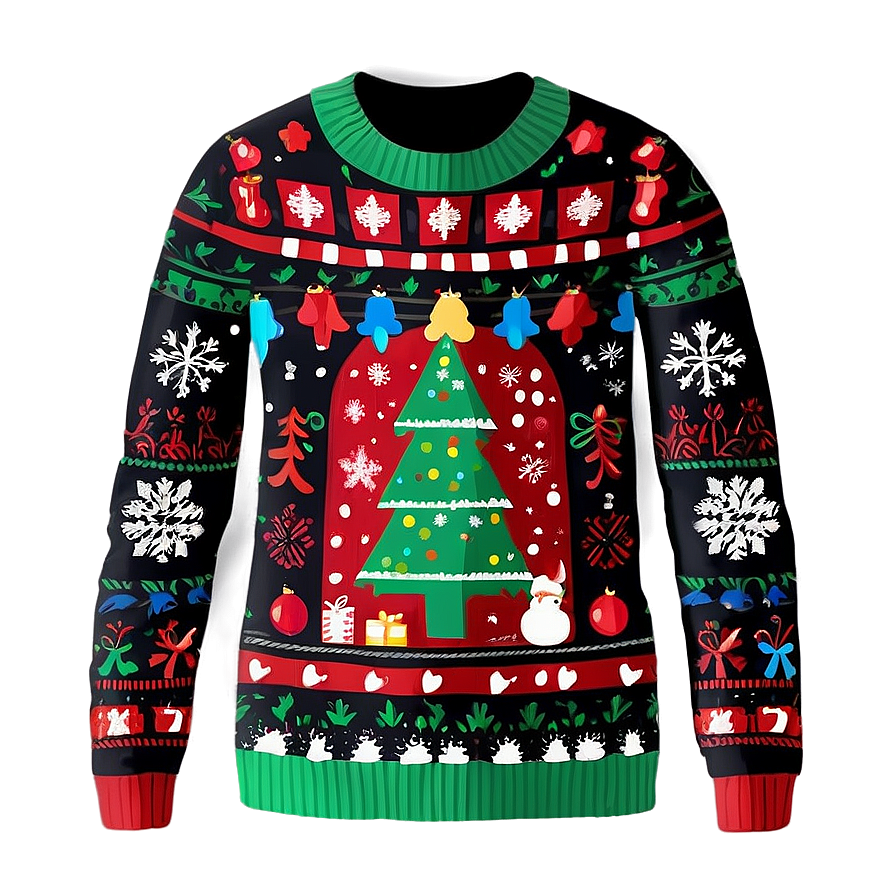 Ugly Christmas Sweater With Slogans Png 65