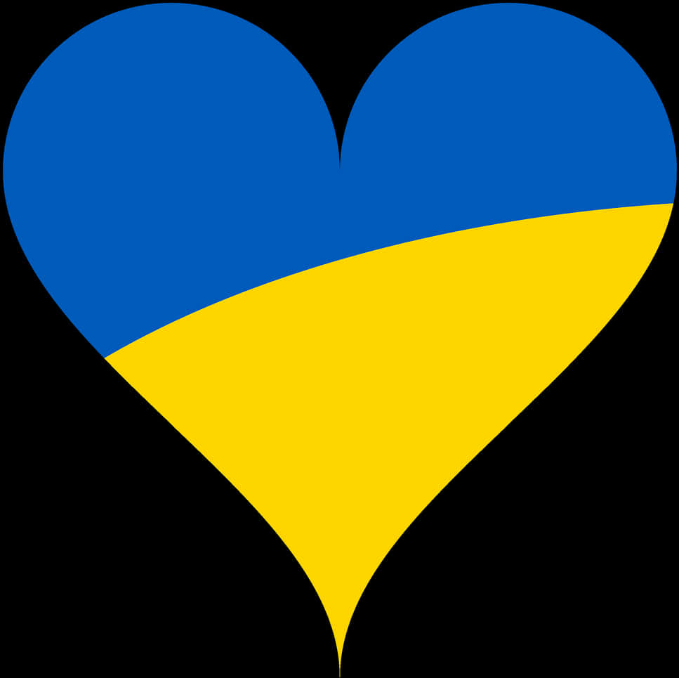 Ukraine Heart Flag Graphic