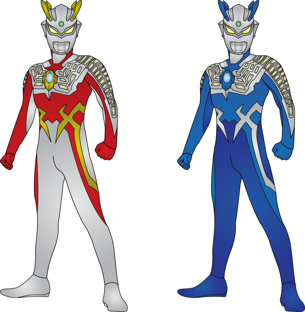 Ultraman Redand Blue Variants