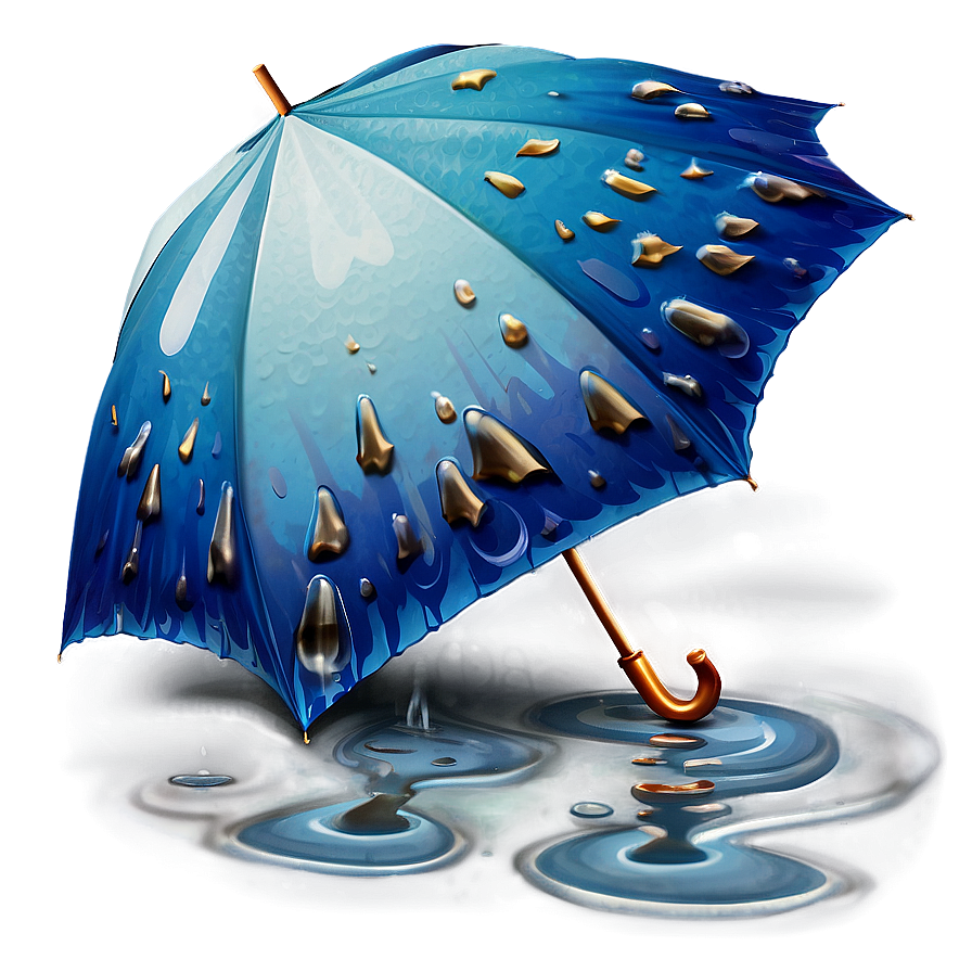 Umbrella In Puddle Png 05232024