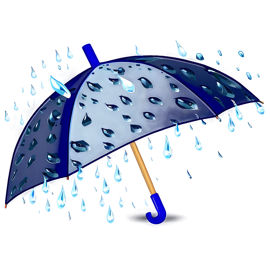 Umbrella With Raindrops Png 05232024