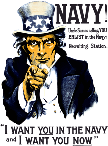 Uncle Sam Navy Recruitment Poster