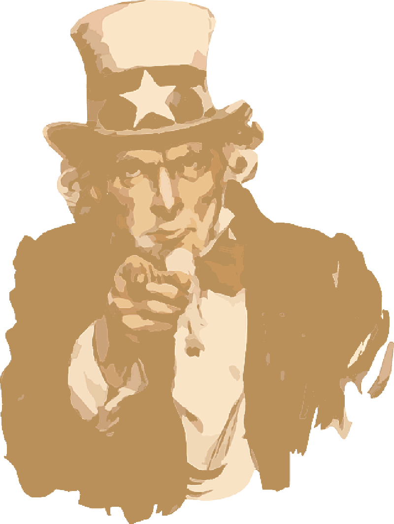 Uncle Sam Pointing Gesture Illustration