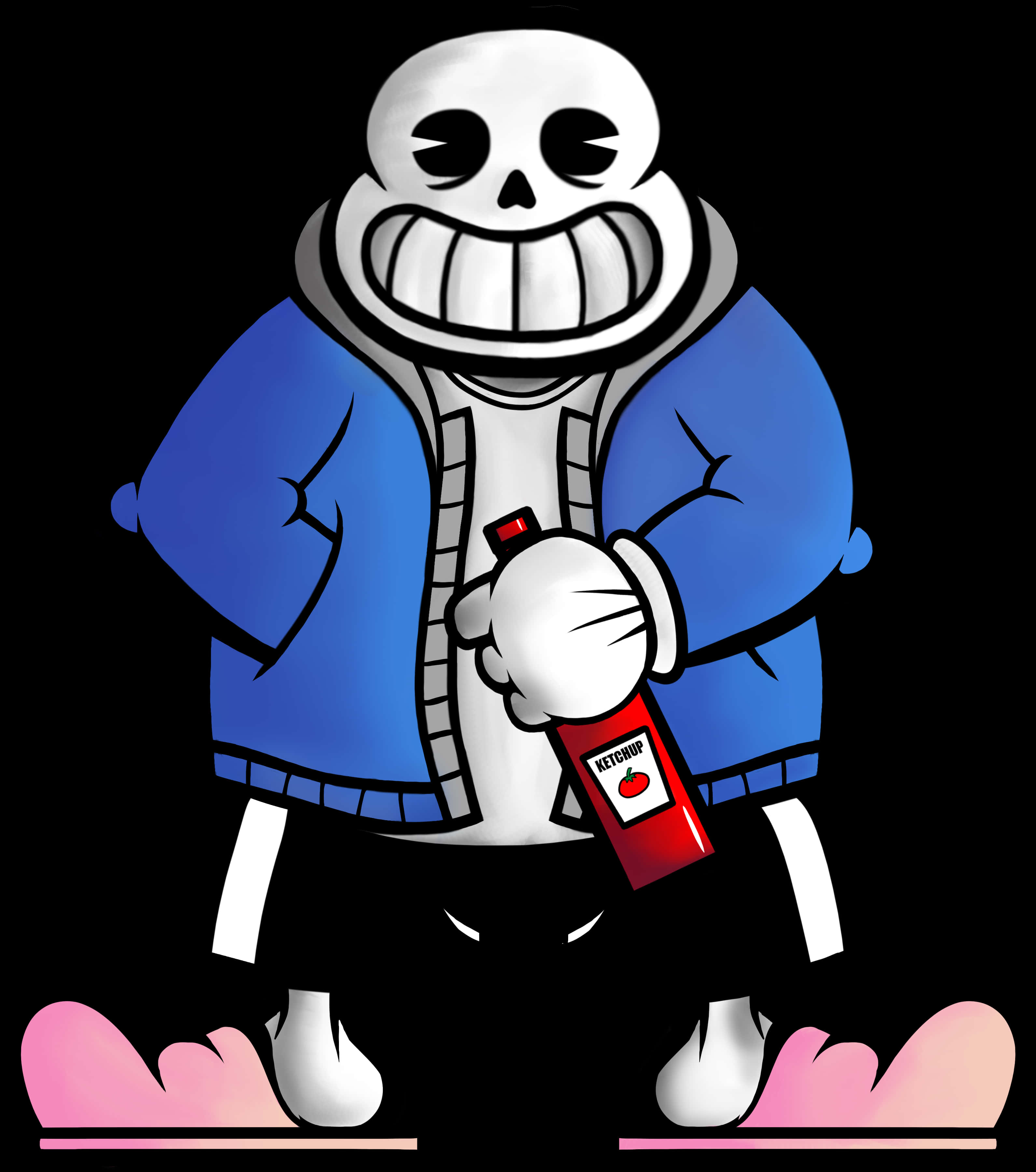 Undertale Sans With Ketchup Bottle