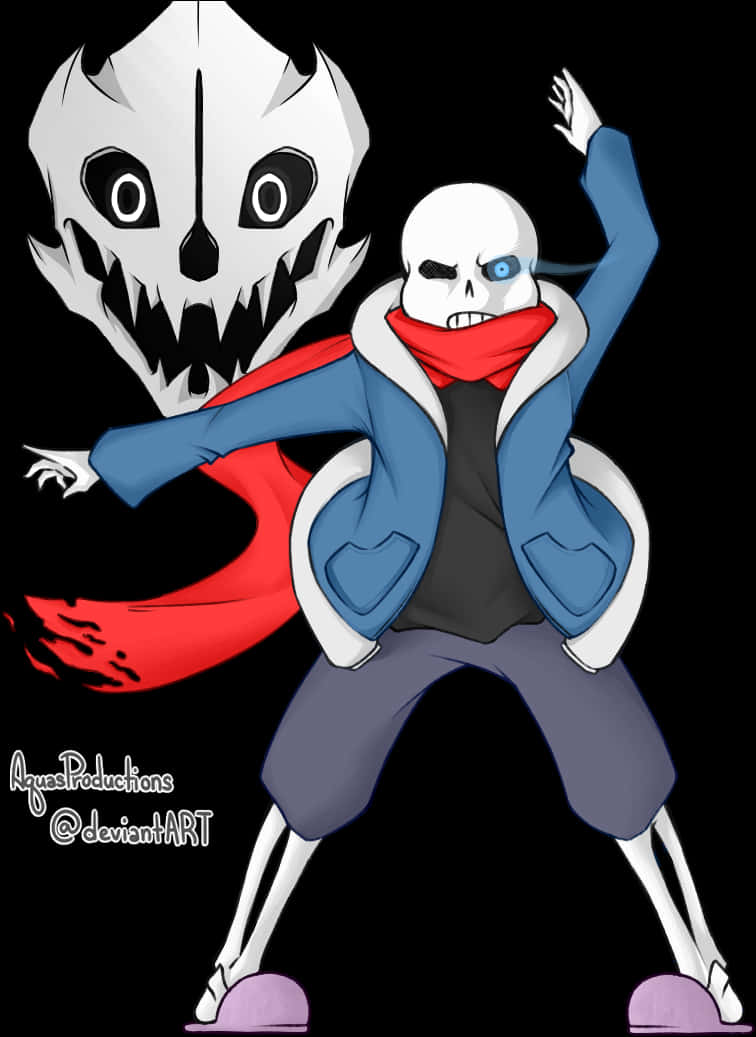 Undertale Sansand Gaster Blaster Art