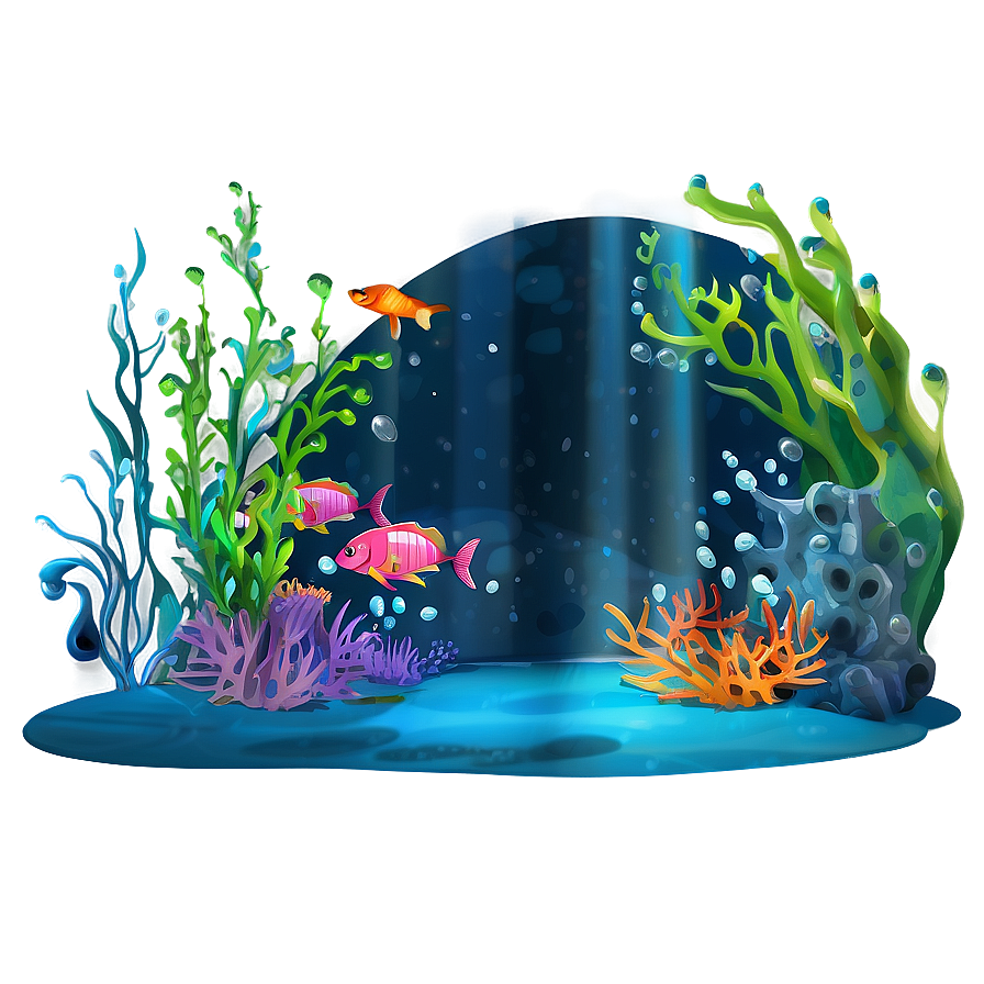 Underwater Cartoon Scene Png Kaf