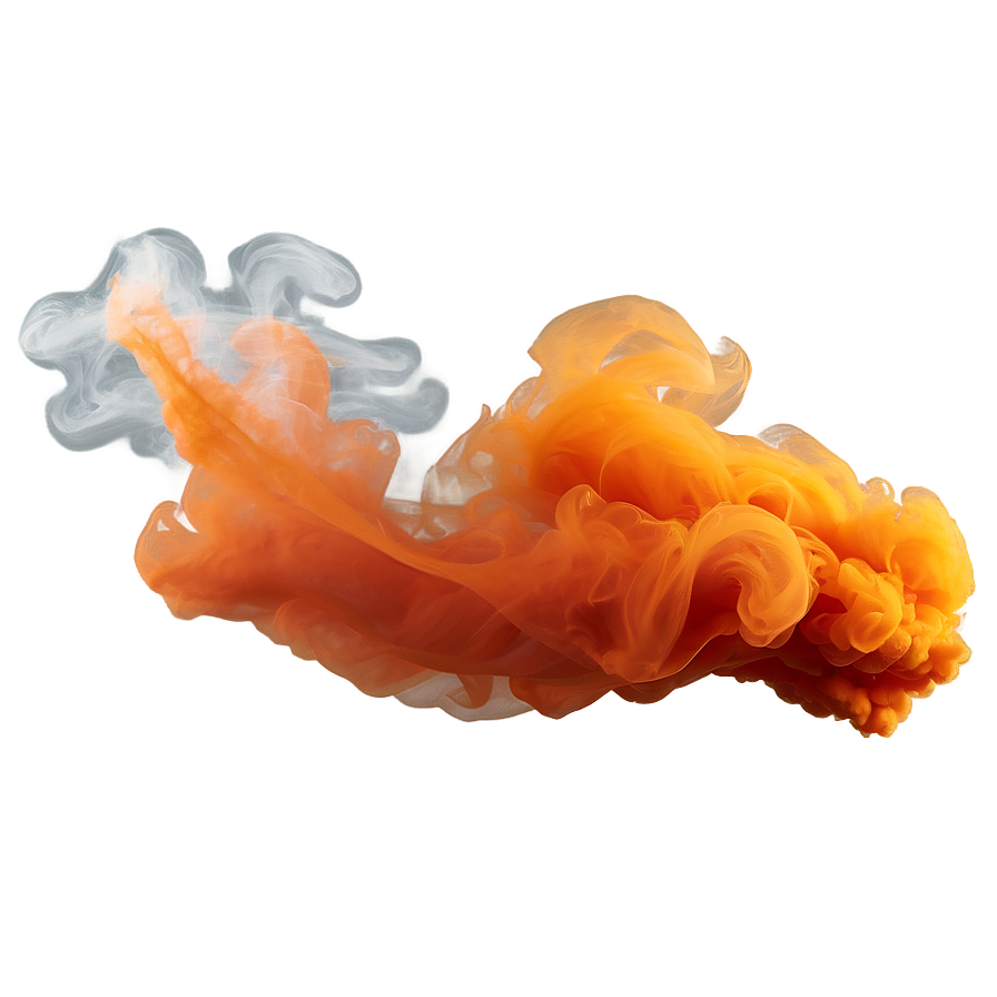 Unfolding Orange Smoke Design Png 30