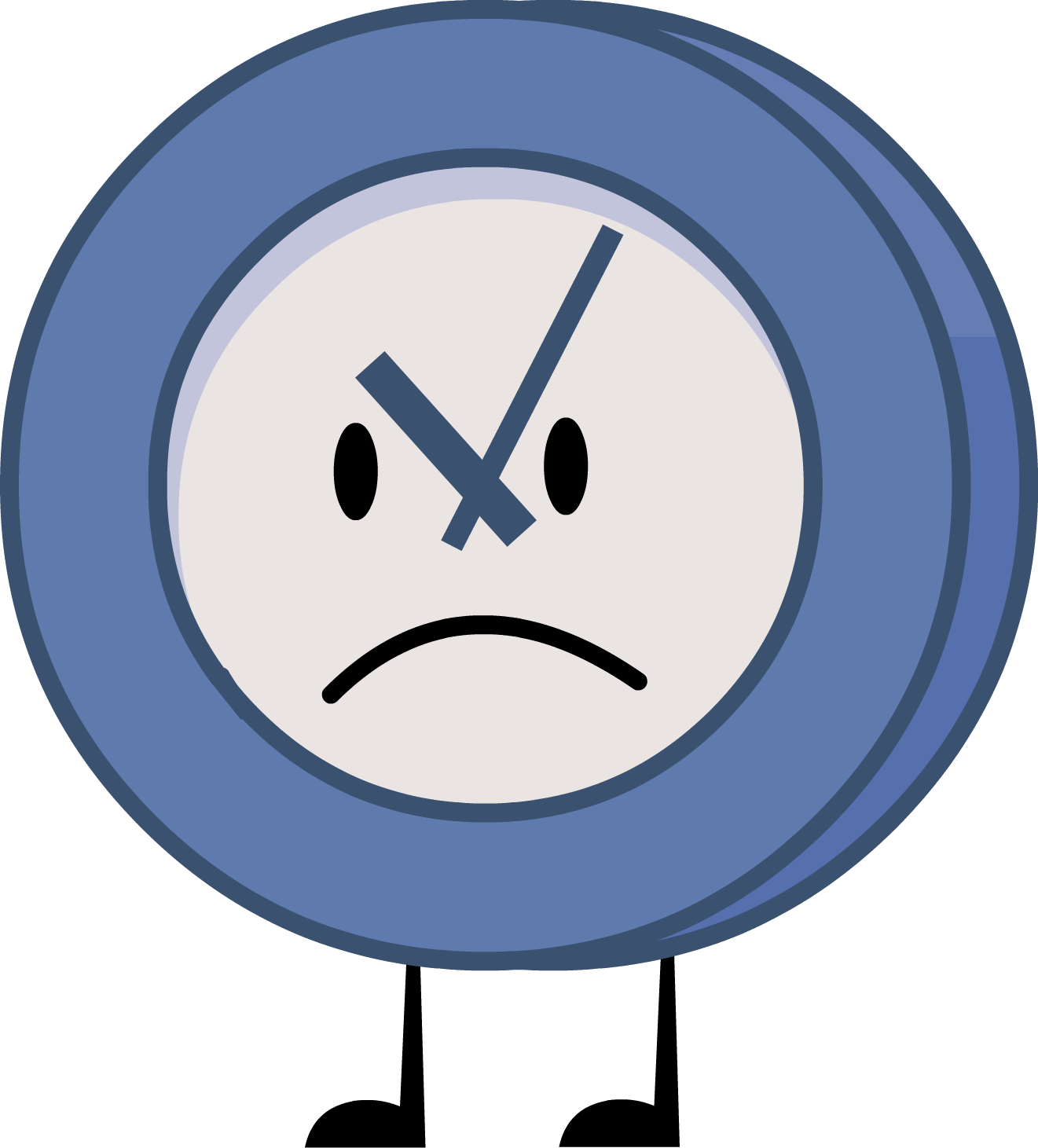 Unhappy Animated Clock Character