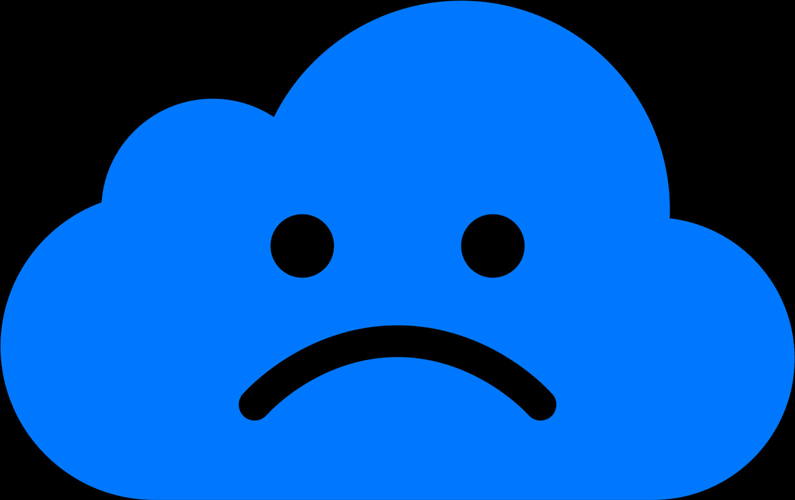 Unhappy Blue Cloud Icon