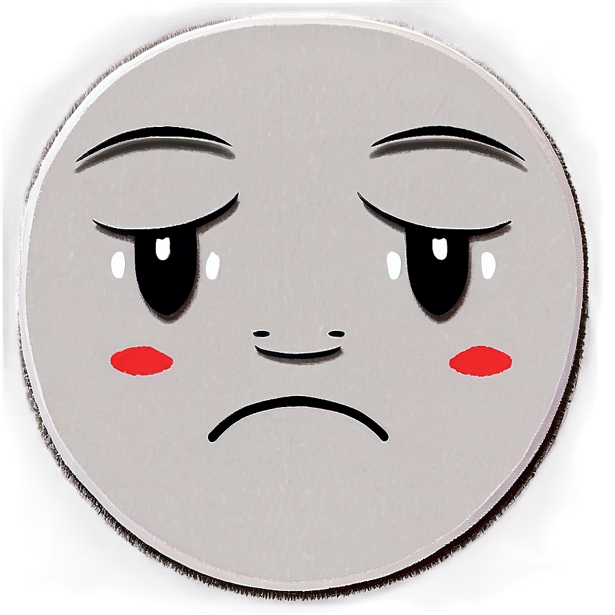 Unhappy Face Illustration Png 05232024