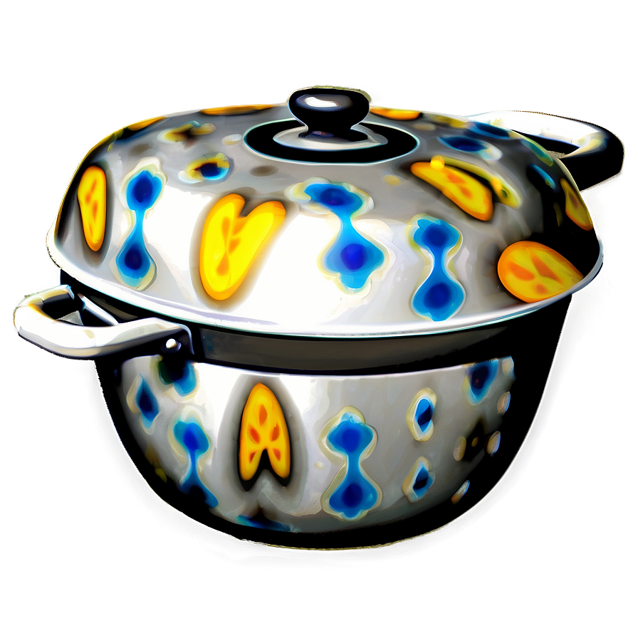 Unique Patterned Cooking Pot Png 06122024