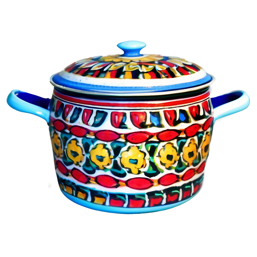 Unique Patterned Cooking Pot Png 06122024