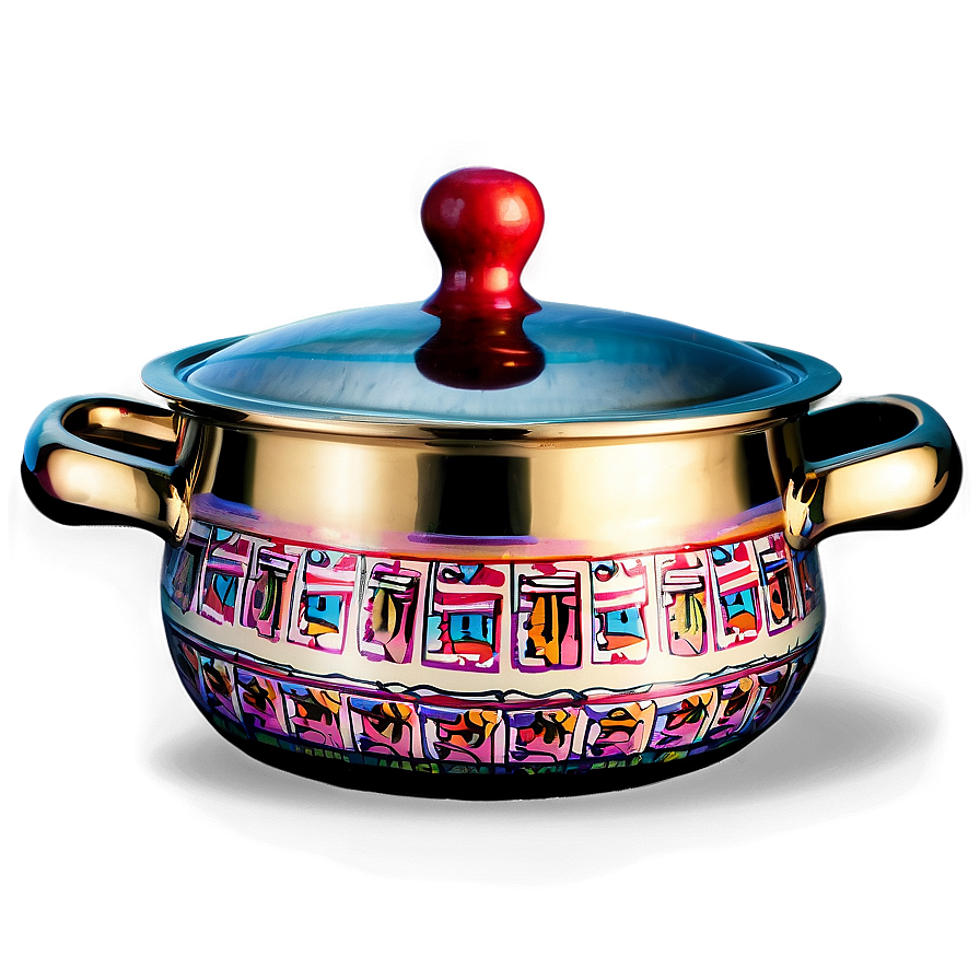 Unique Patterned Cooking Pot Png Tvy37