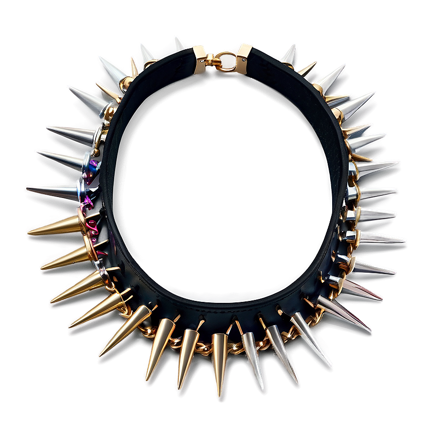 Unique Spiked Choker Collection Png 32