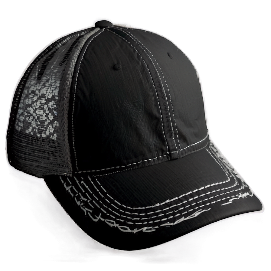 Unisex Black Trucker Hat Png 19