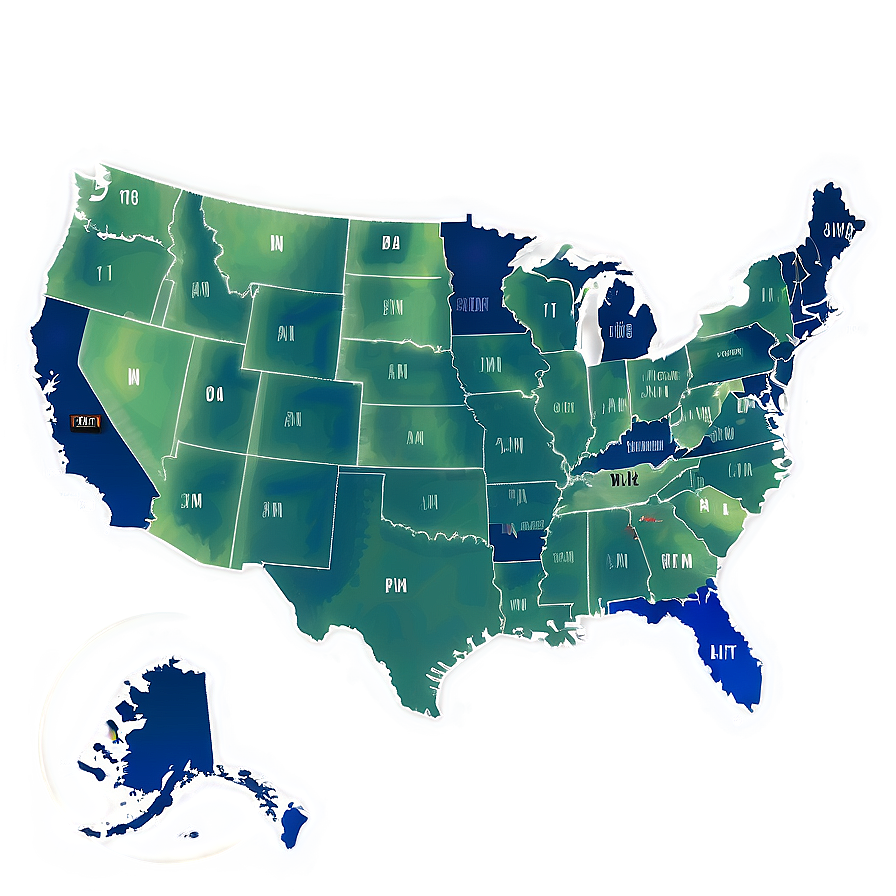 United States Map For Powerpoint Presentation Png 39